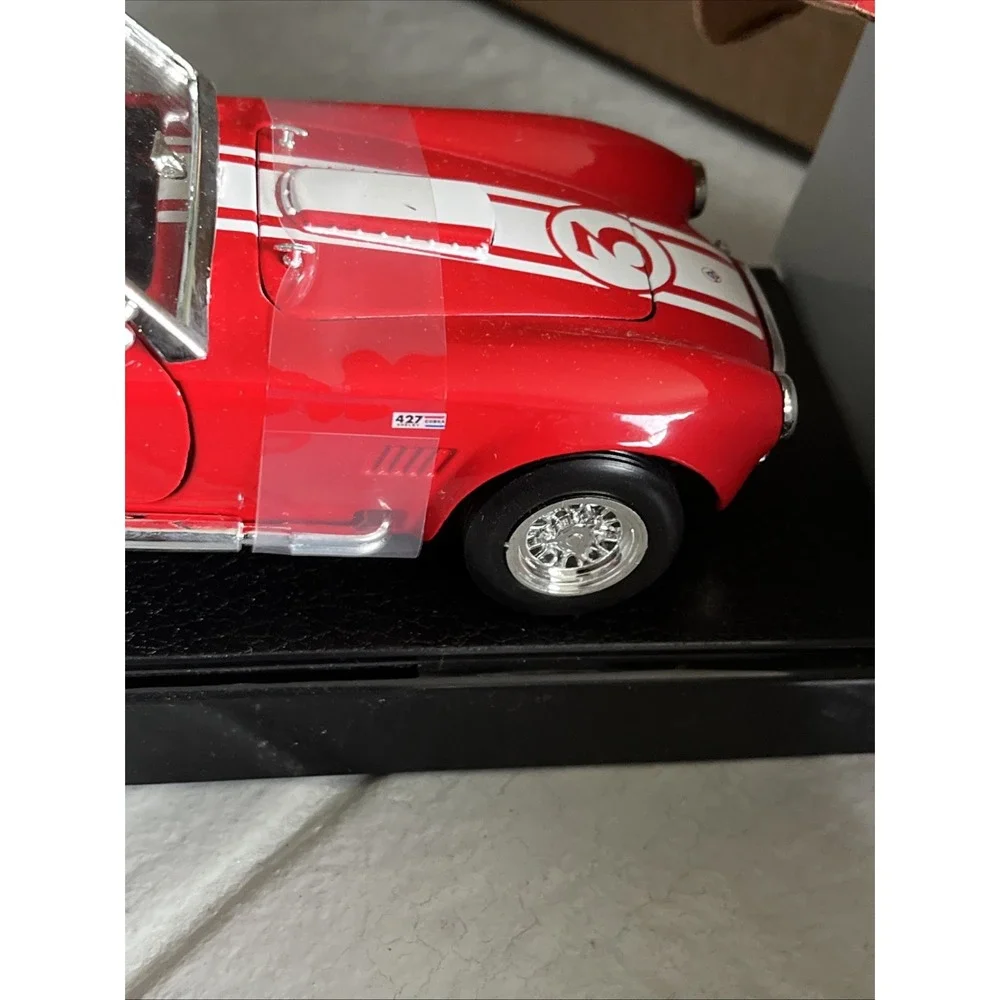 Vtg Shelby Collectibles 1965 Shelby Cobra 427 S/C Red with White Stripes Jafra